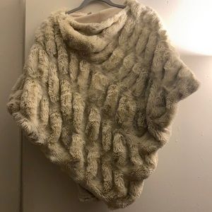 Fabulous furs small faux fur poncho, pre-owned